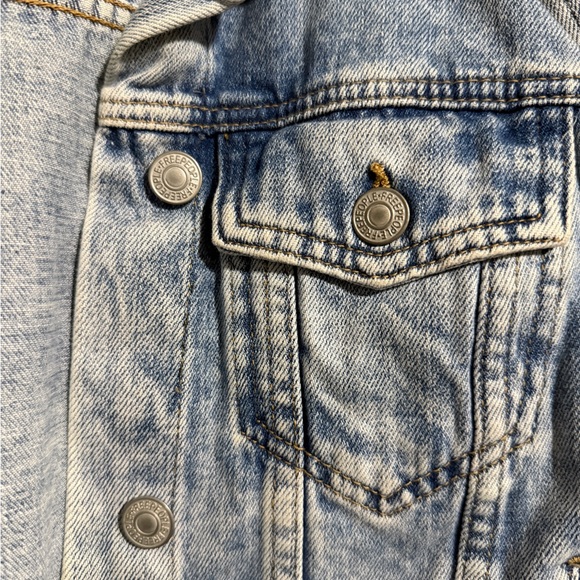 Free People Washed Blue Jean Jacket - Picture 6 of 6